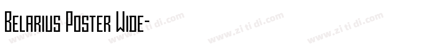 Belarius Poster Wide字体转换